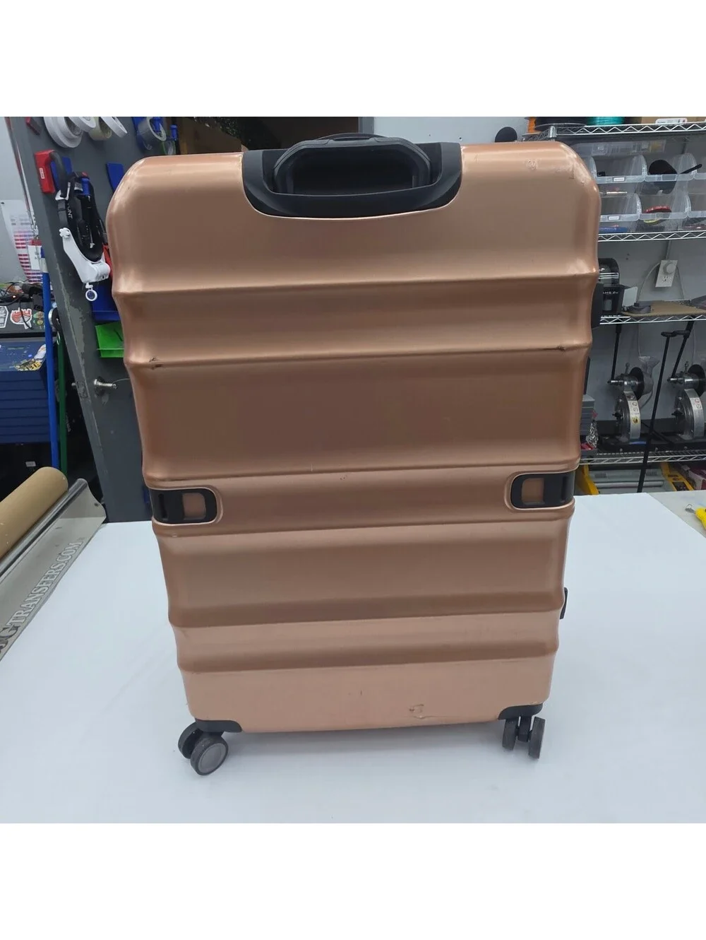 Revo Large Hard Shell Spinner Suitcase Luggage in Bronze